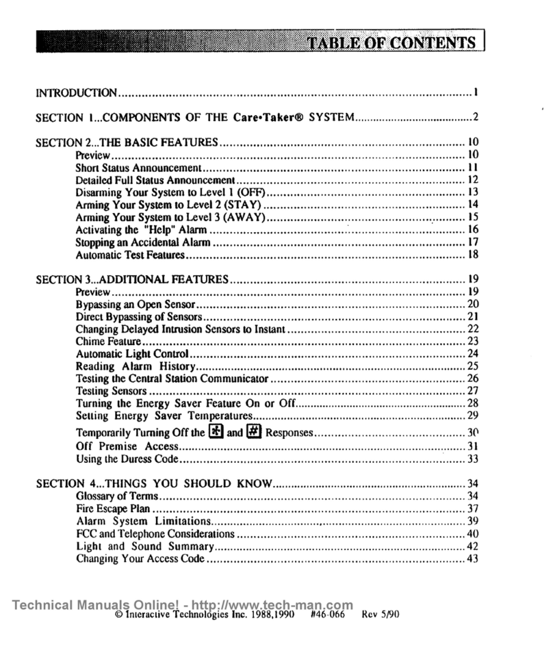CareTaker Security System User manual