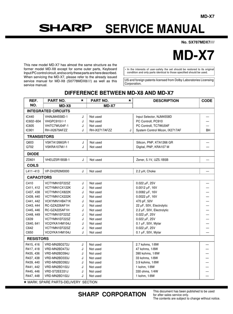 Sharp MD-X7 Service manual