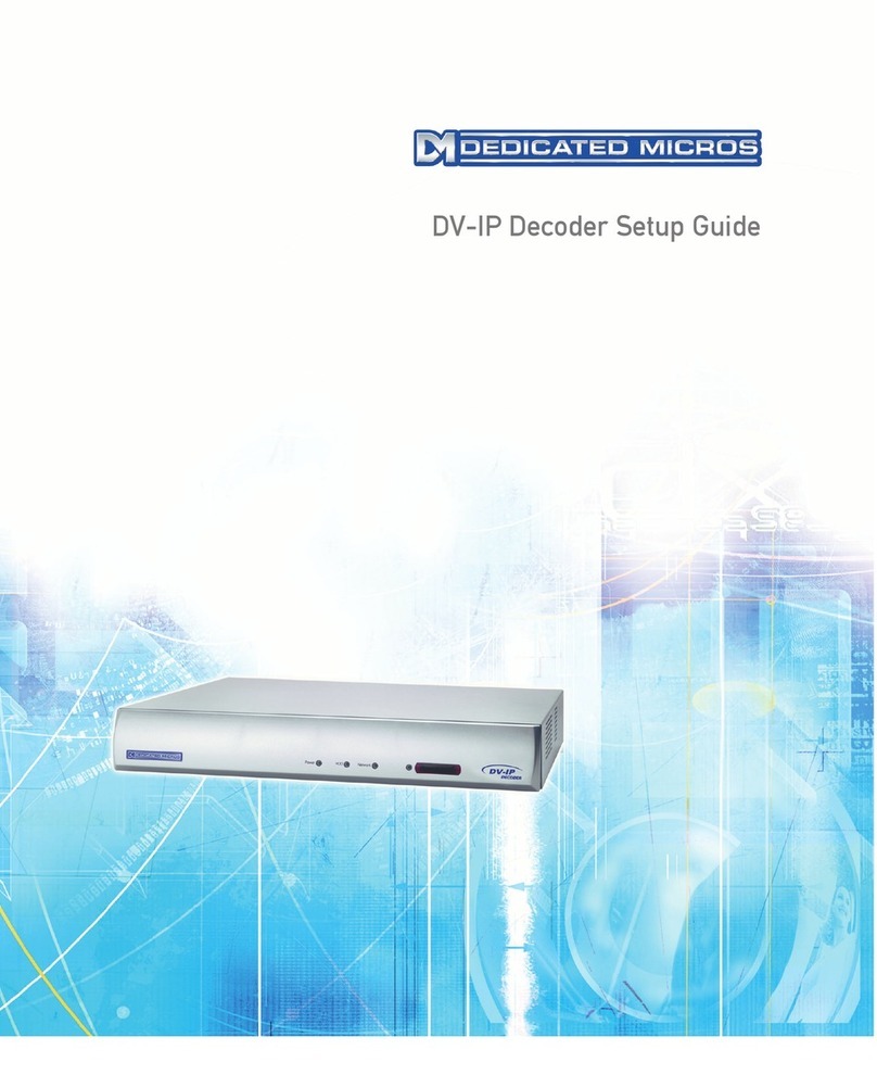 Dedicated Micros DV-IP Decoder User manual