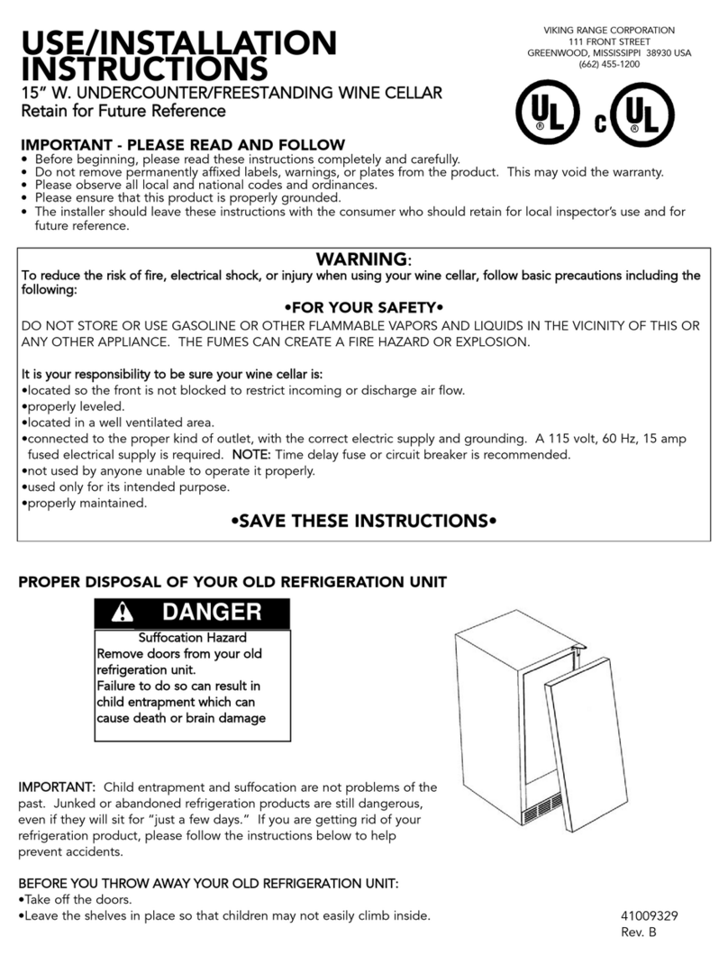 Viking Range 15" Technical manual