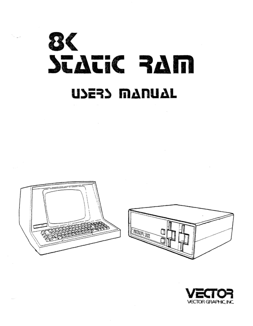 Vector 8K Static Ram User manual