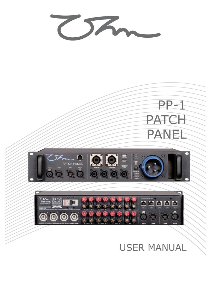 OHM PATCH PANEL PP-1 User manual