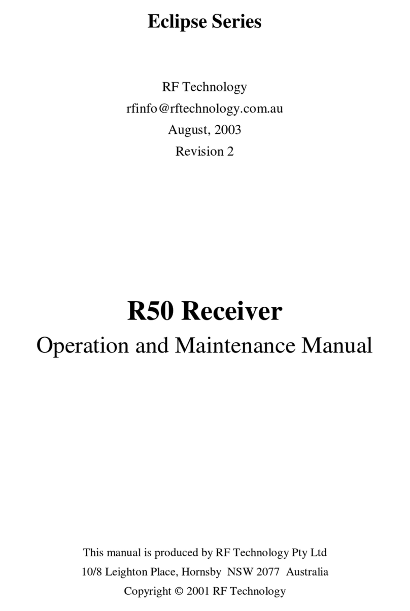RF Technology R50 Eclipse Series User manual