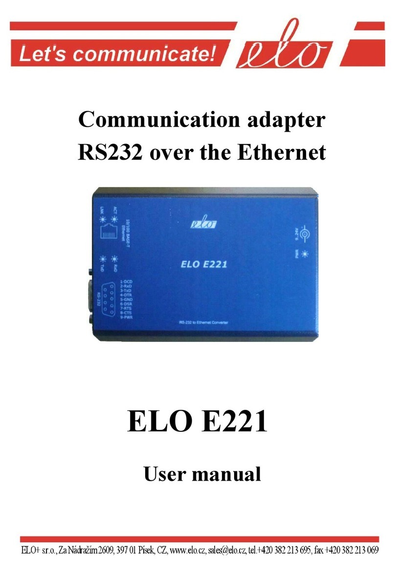 Elo TouchSystems E221 User manual