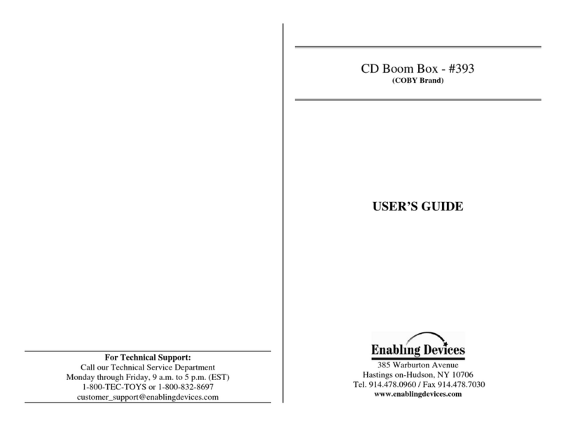 Coby 393 User manual