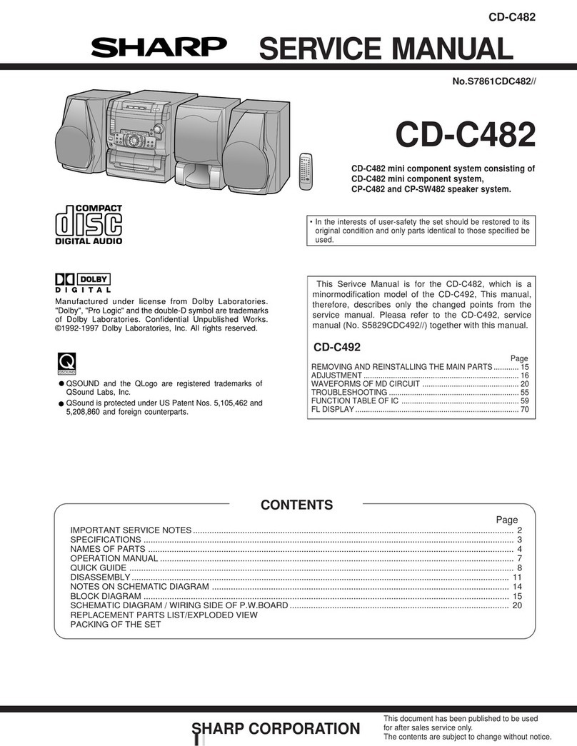Sharp CD-C482 User manual