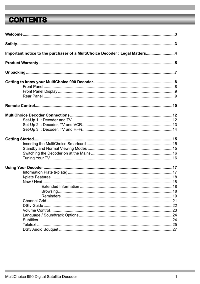 MultiChoice 990 User manual