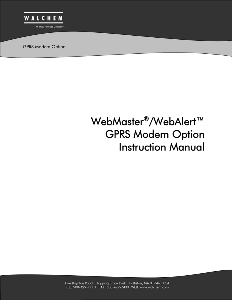 Walchem WebMaster User manual Walchem WebMaster User manual