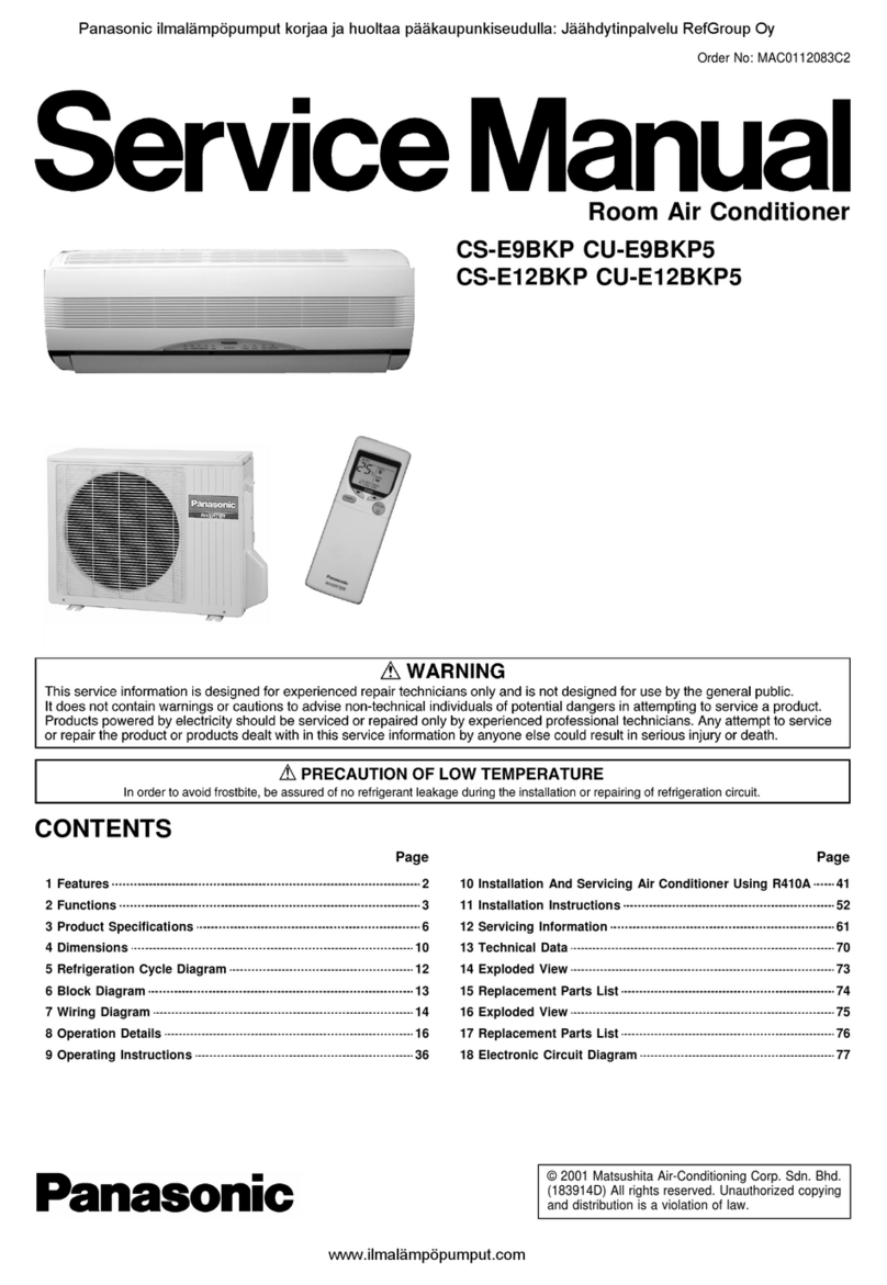 Panasonic CS-E9BKP User manual