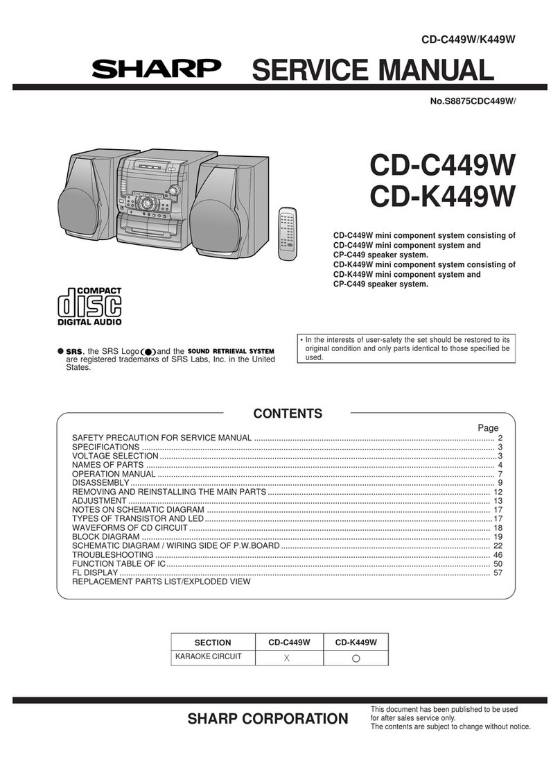 Sharp CD-C449W User manual