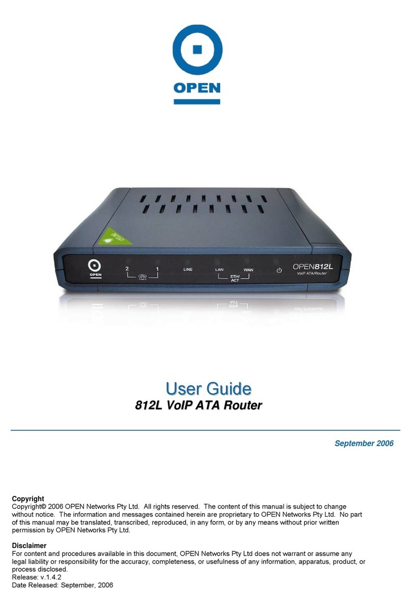 Open Open812L User manual Open Open812L User manual