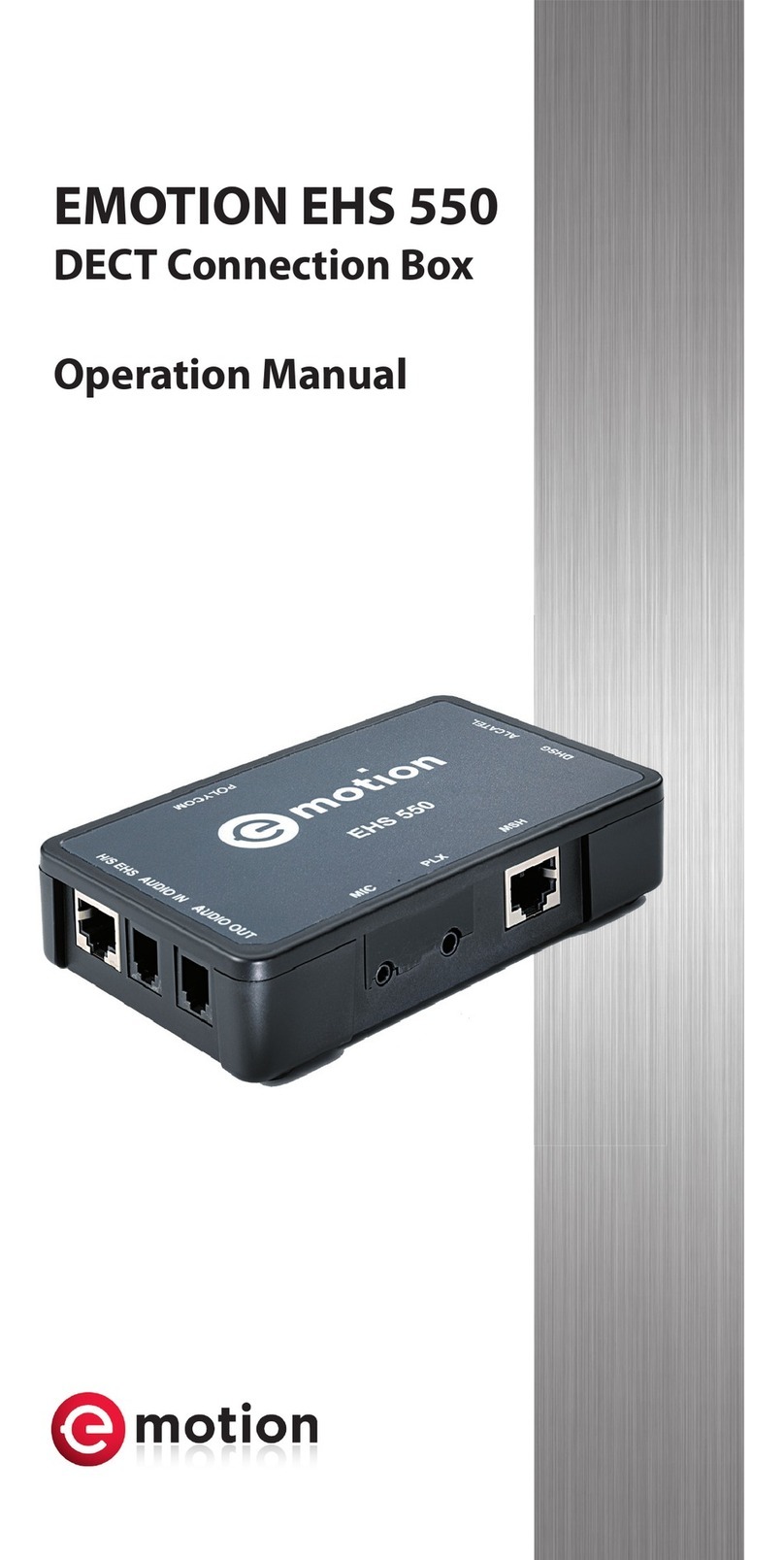 e-motion EHS 550 User manual