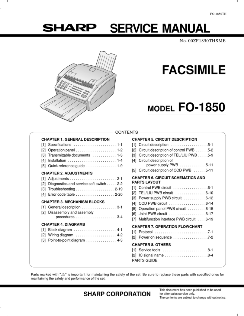 Sharp FO-1850 User manual