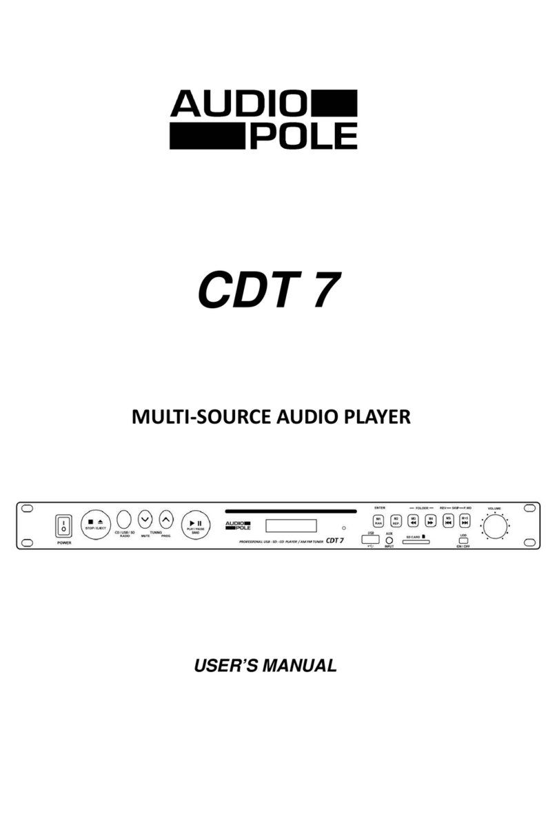 Audiopole CDT 7 User manual
