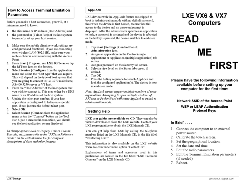 LXE VX6 Manual