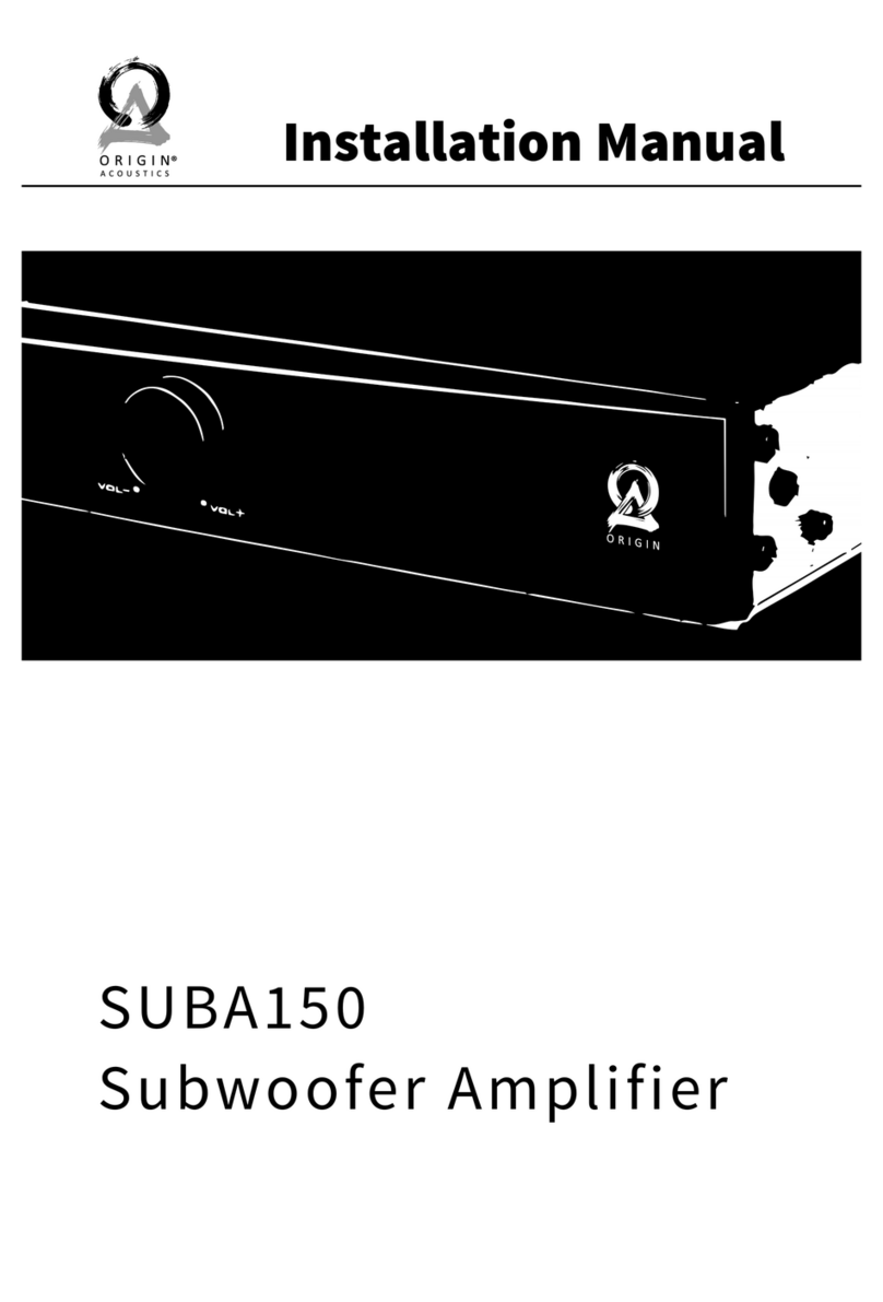 Origin SUBA150 User manual