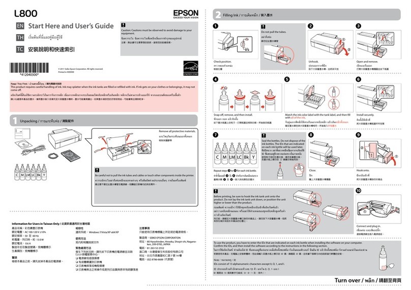 Epson L800 Instruction Manual