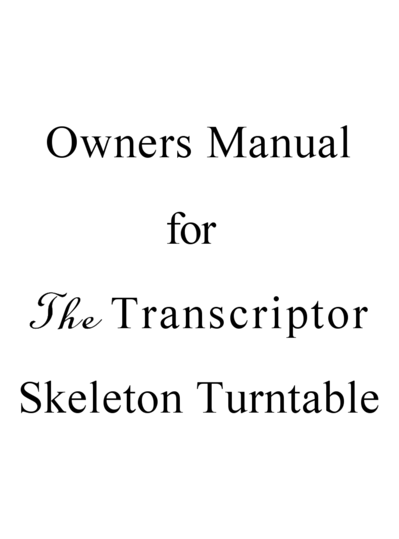 Transcriptors Skeleton Turntable User manual