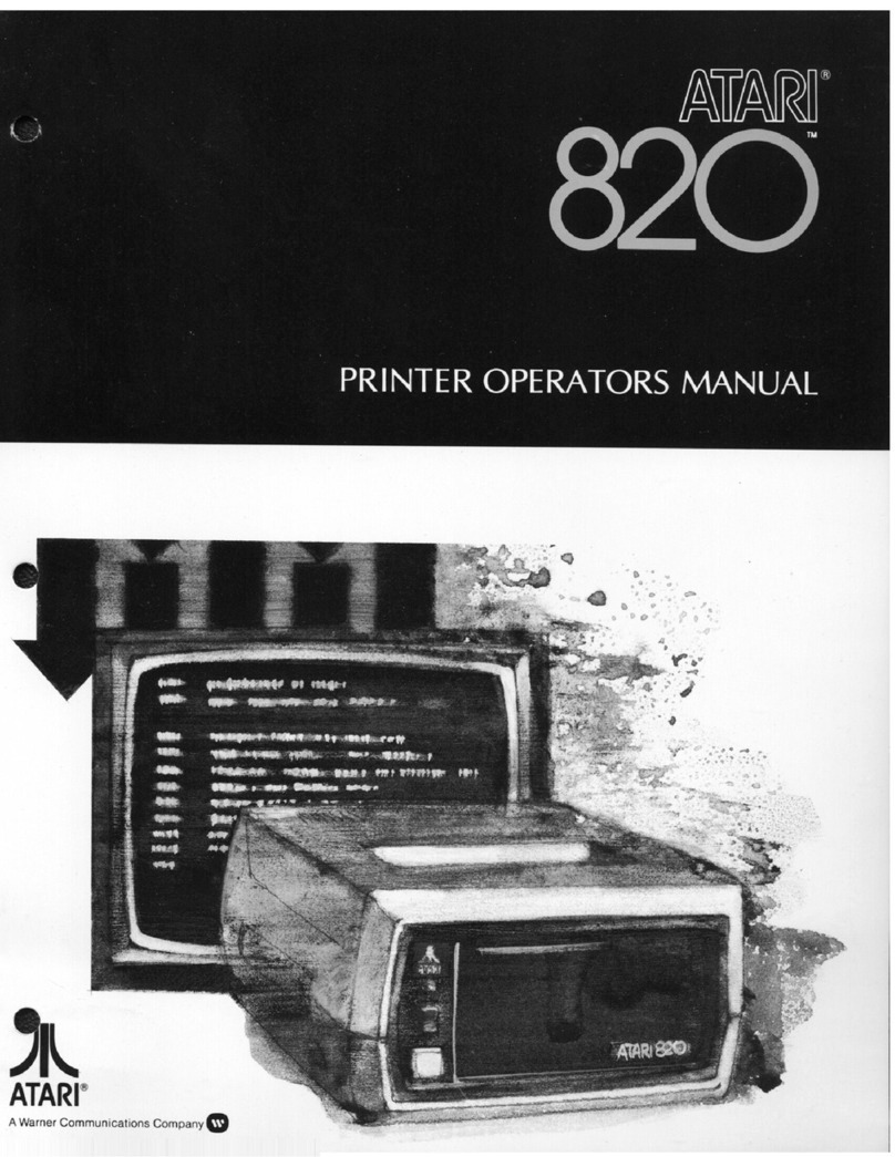 Atari 820 User manual