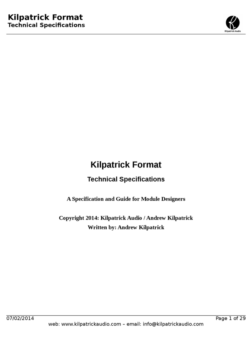 Kilpatrick Audio Format User manual Kilpatrick Audio Format User manual