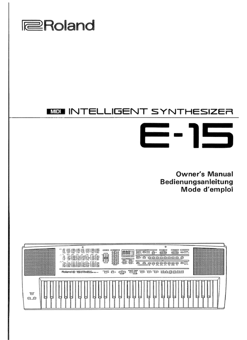 Roland E-15 User manual