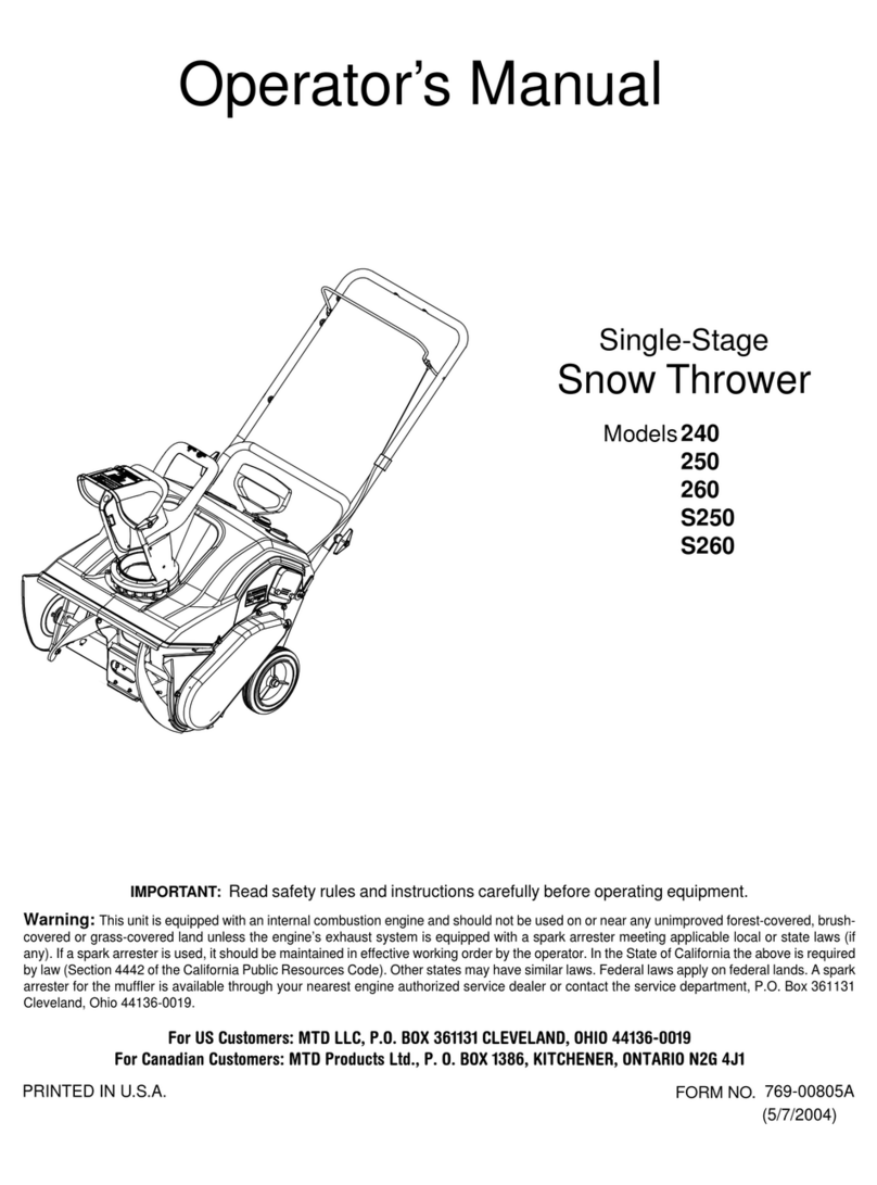 MTD World Tiller - Series 240 User manual