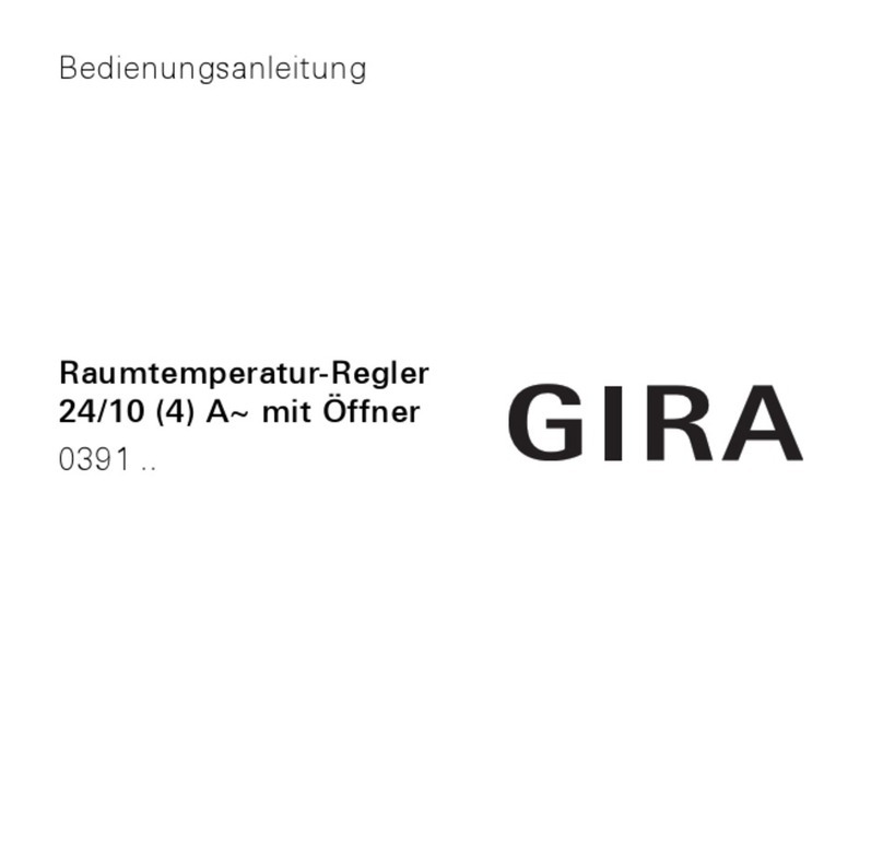 Gira temperature controller User manual