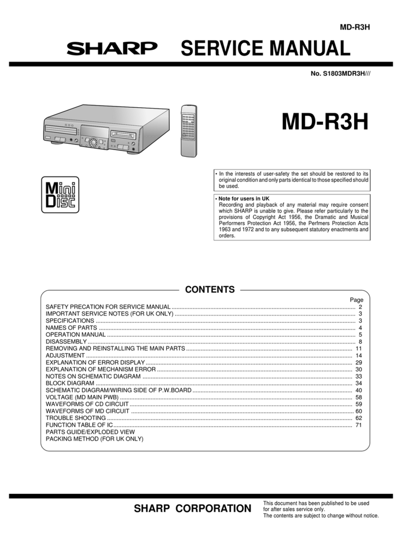 Sharp MD-R3H User manual