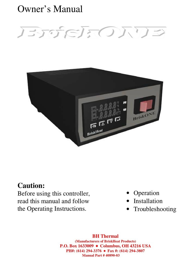 BH Thermal BriskONE owner's manual