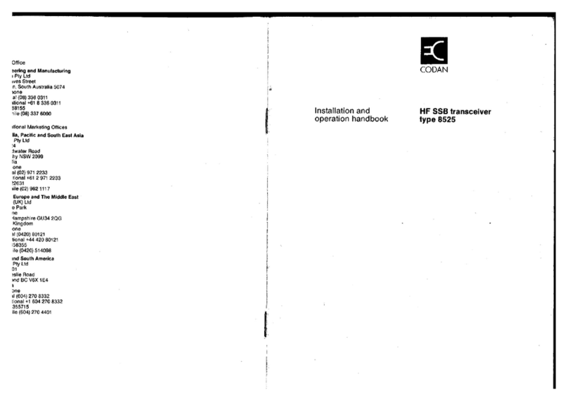 Codan 8525 Owner's manual