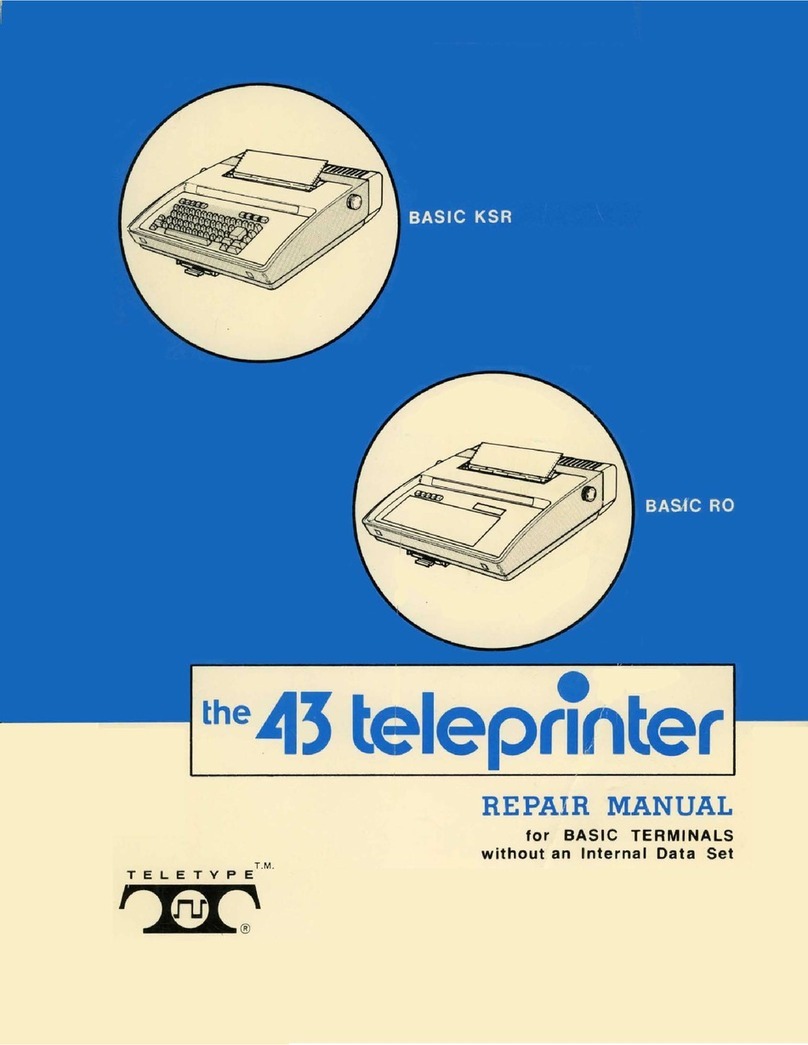 Teletype Basic KSR Operating instructions