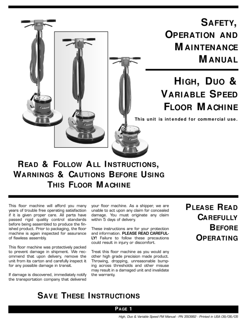 MasterCraft FLOOR MACHINE Guide