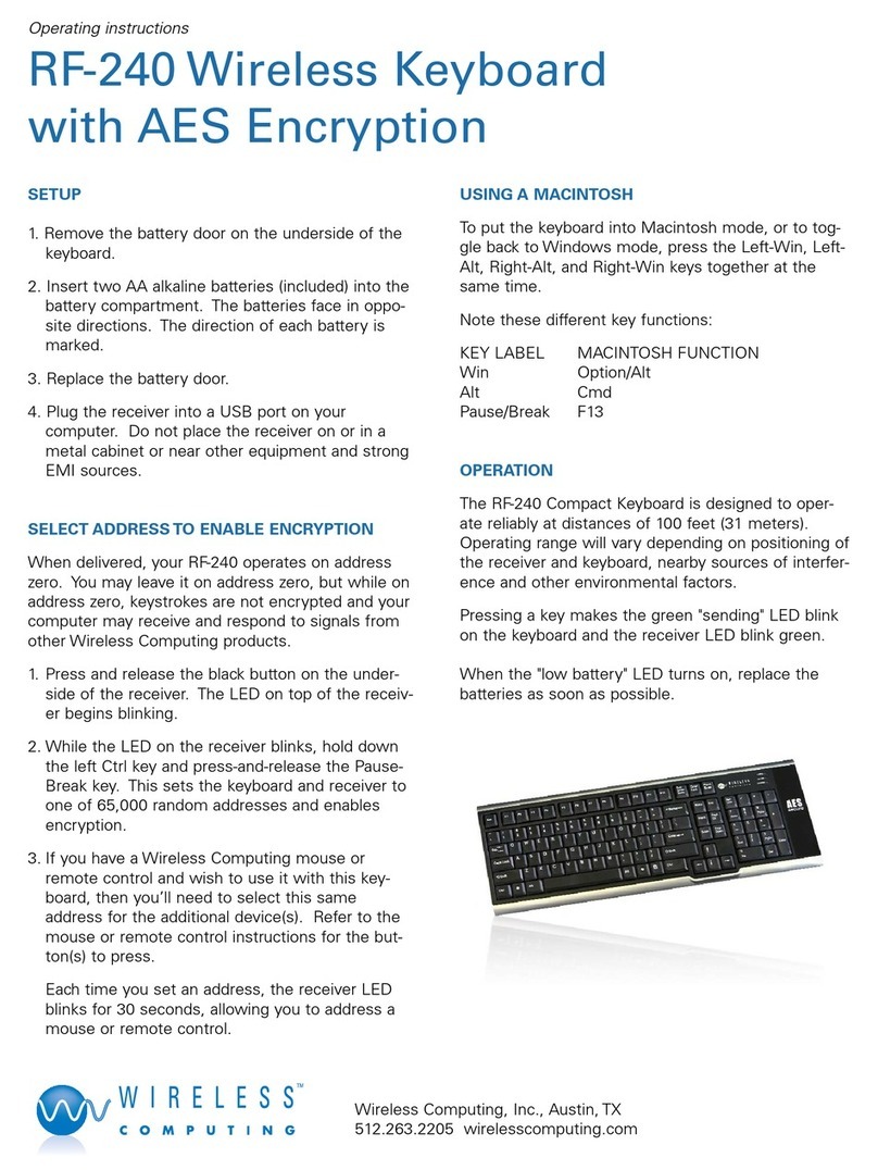 Wireless Computing RF-240 User manual Wireless Computing RF-240 User manual