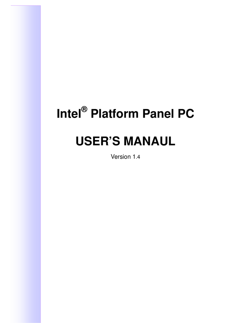 Intel Platform Panel PC Operating instructions