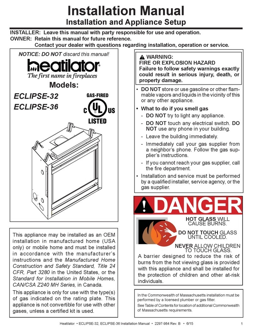 Heatilator ECLIPSE-32 User manual Heatilator ECLIPSE-32 User manual