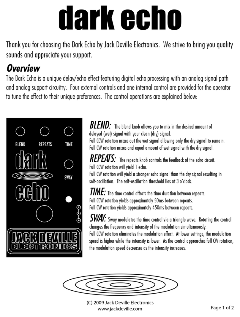 Jack Deville Electronics dark echo User manual