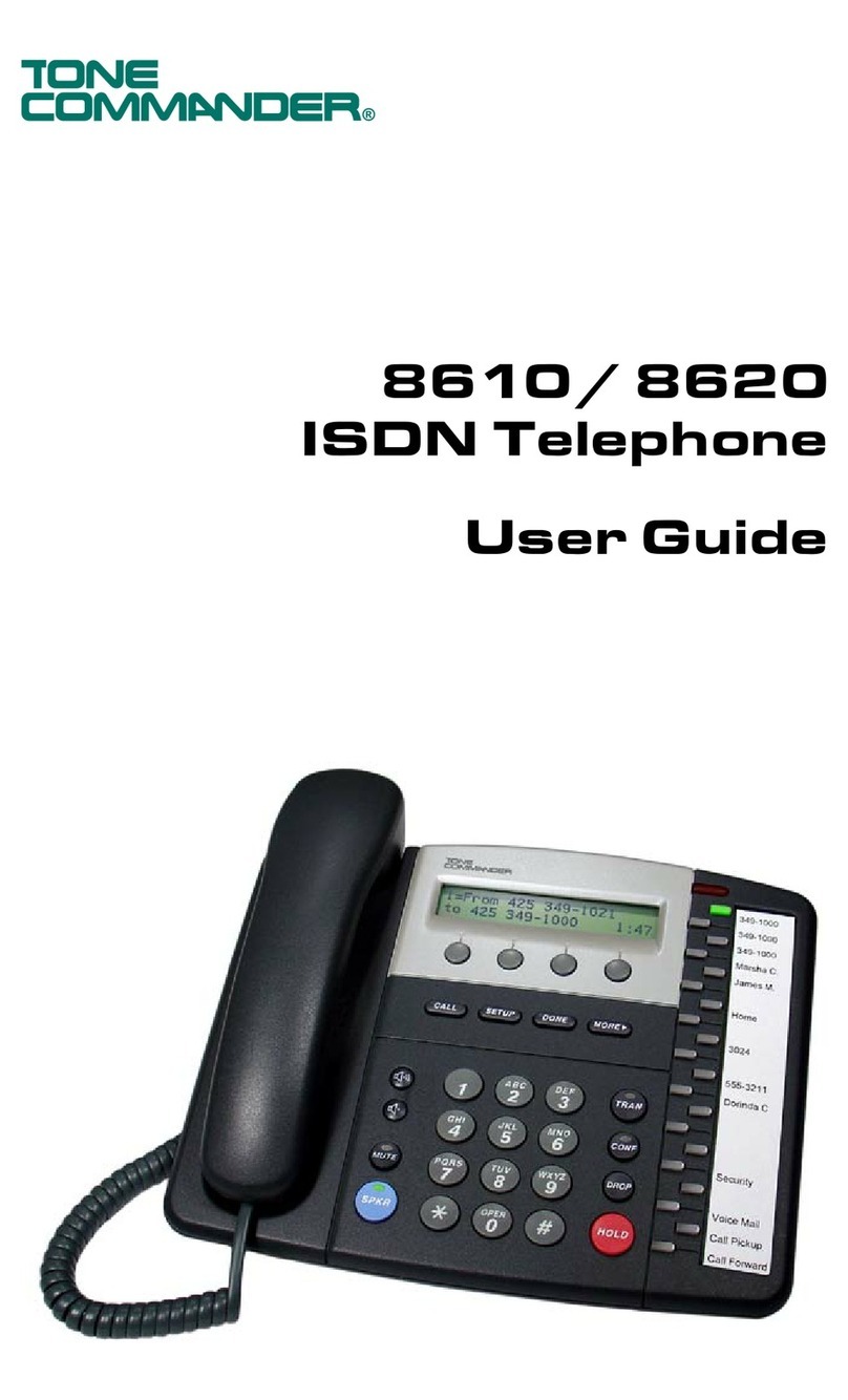 Tone Commander 8610 User manual