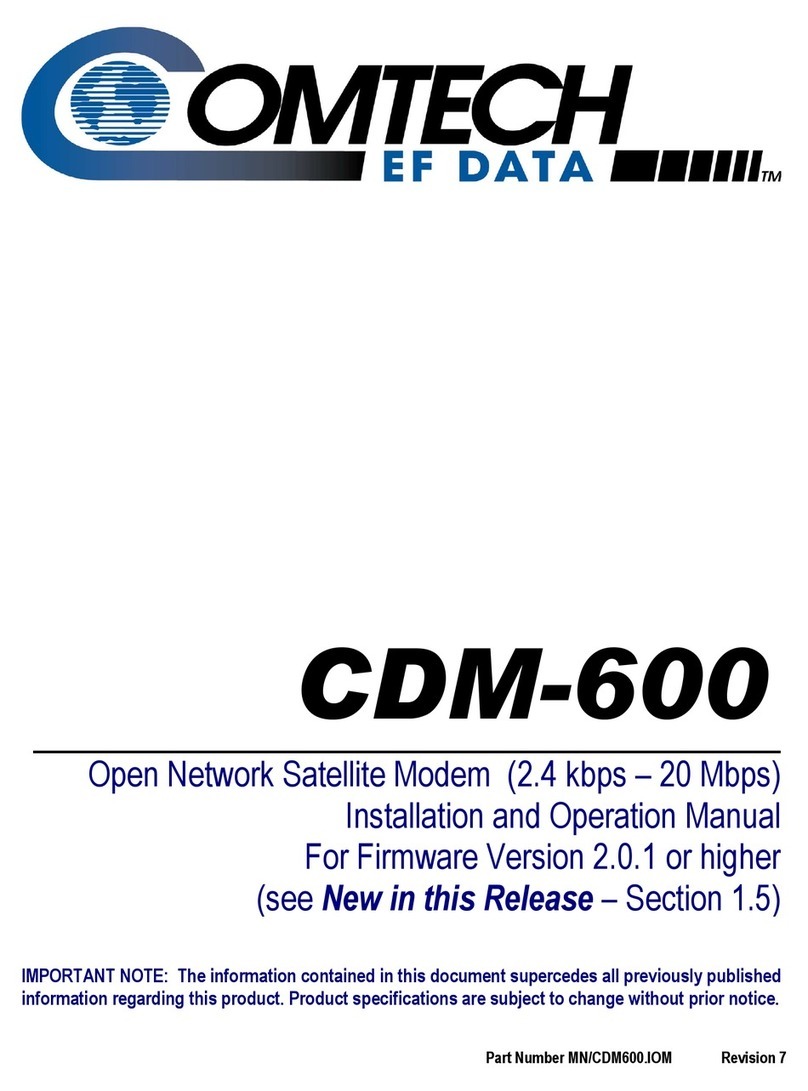 Comtech EF Data CDM-600 User manual