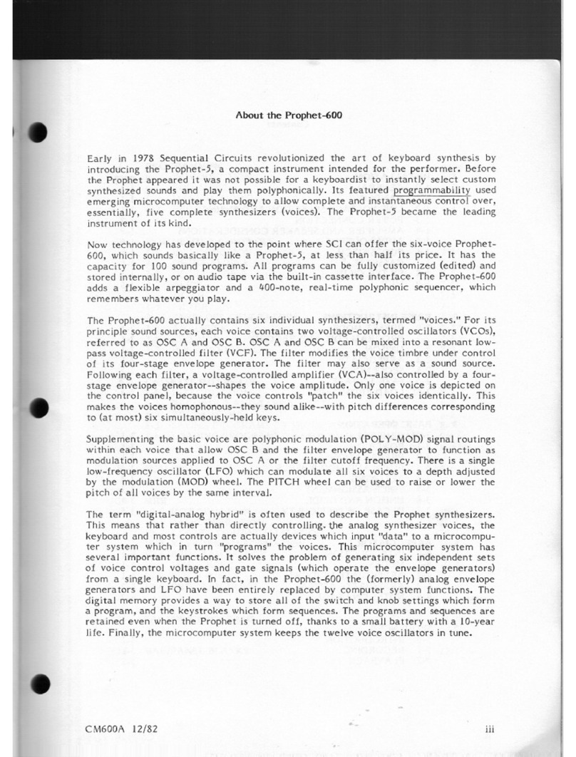 SCI Prophet-600 User manual