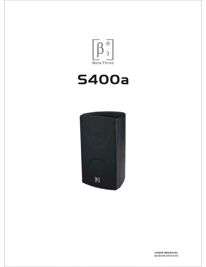 Beta Three S400a User manual