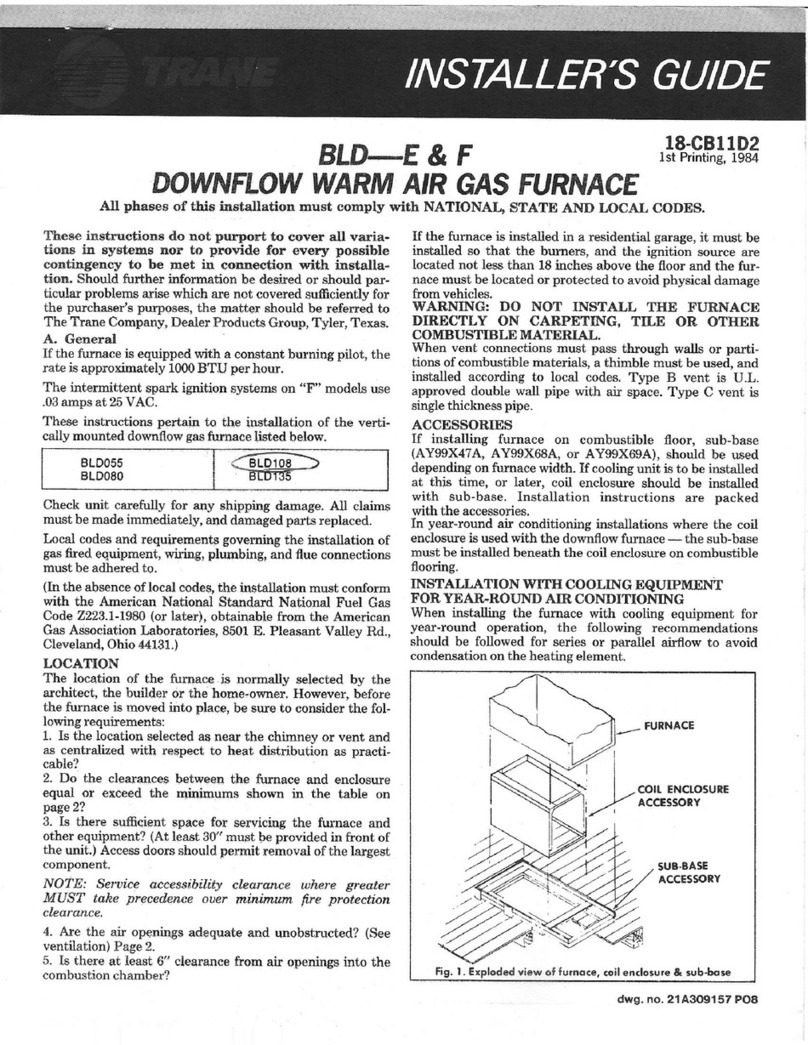 Trane BLD-E Assembly instructions