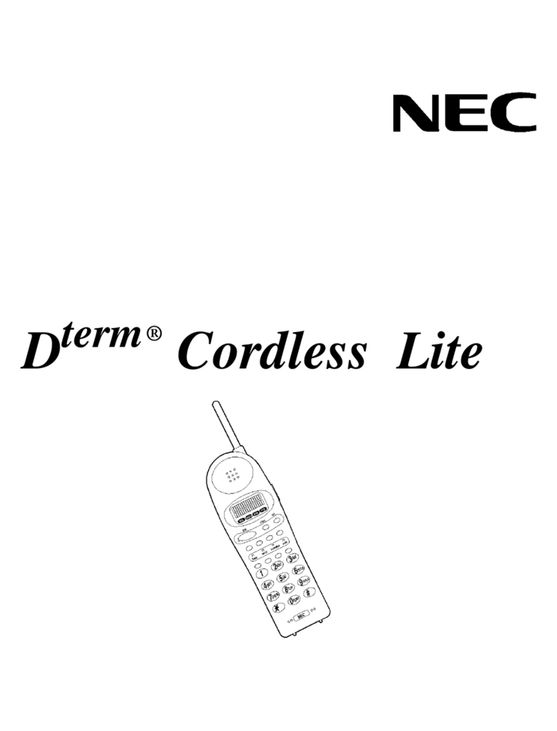 NEC Dterm I Series User manual