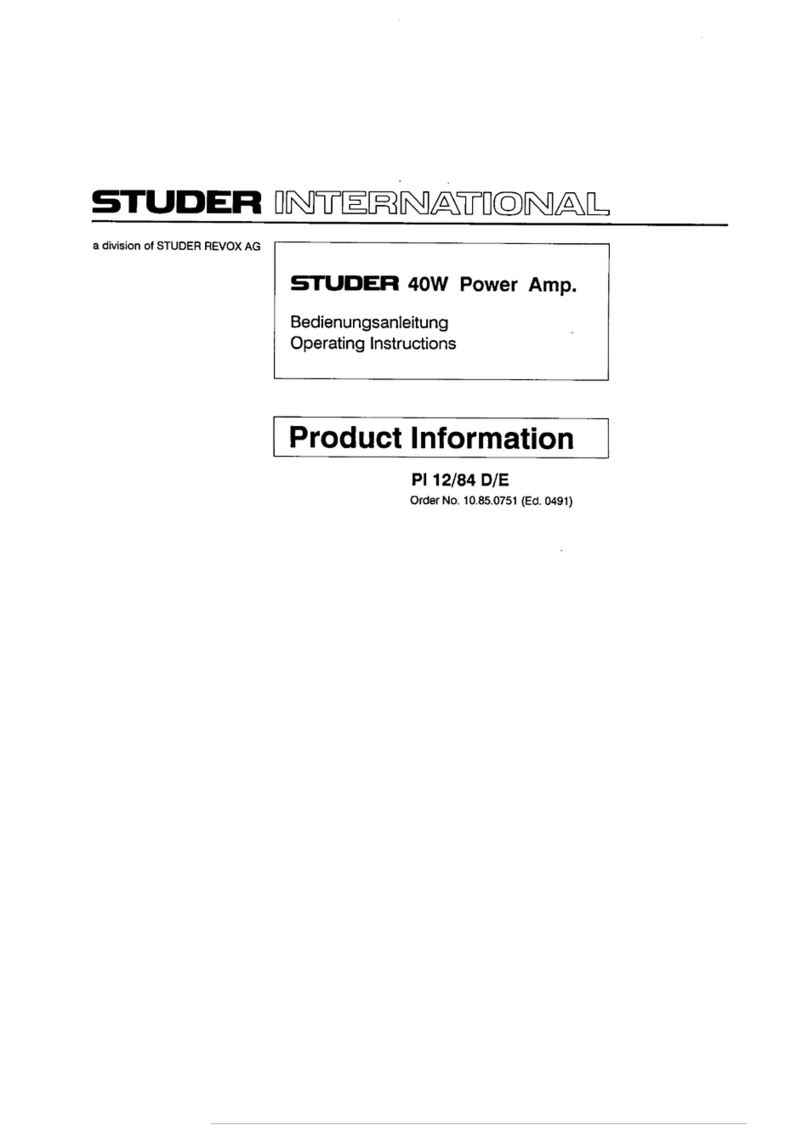 Studer A68 User manual
