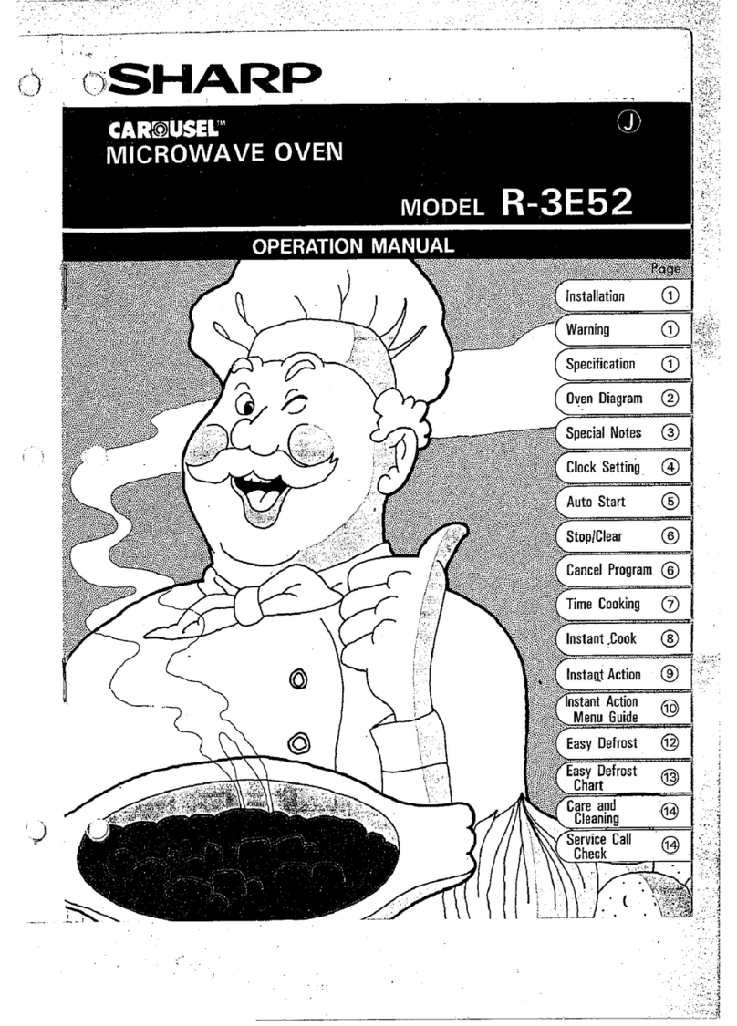 Sharp R-3E52 User manual