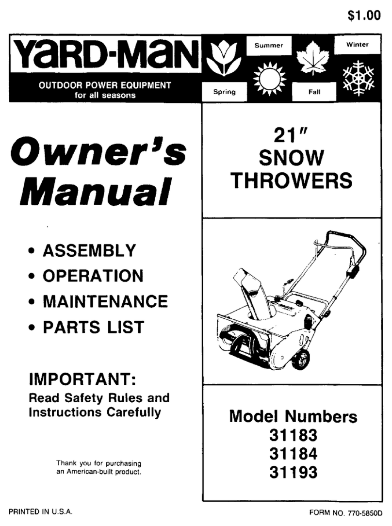 Yard-Man 31183 User manual