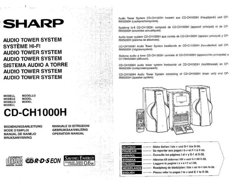 Sharp CD-CH1000H User manual
