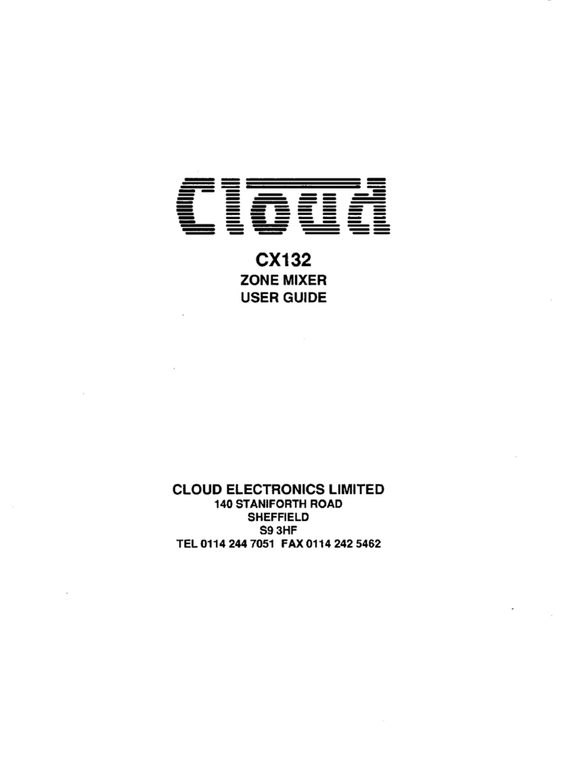 Cloud CX132 User manual