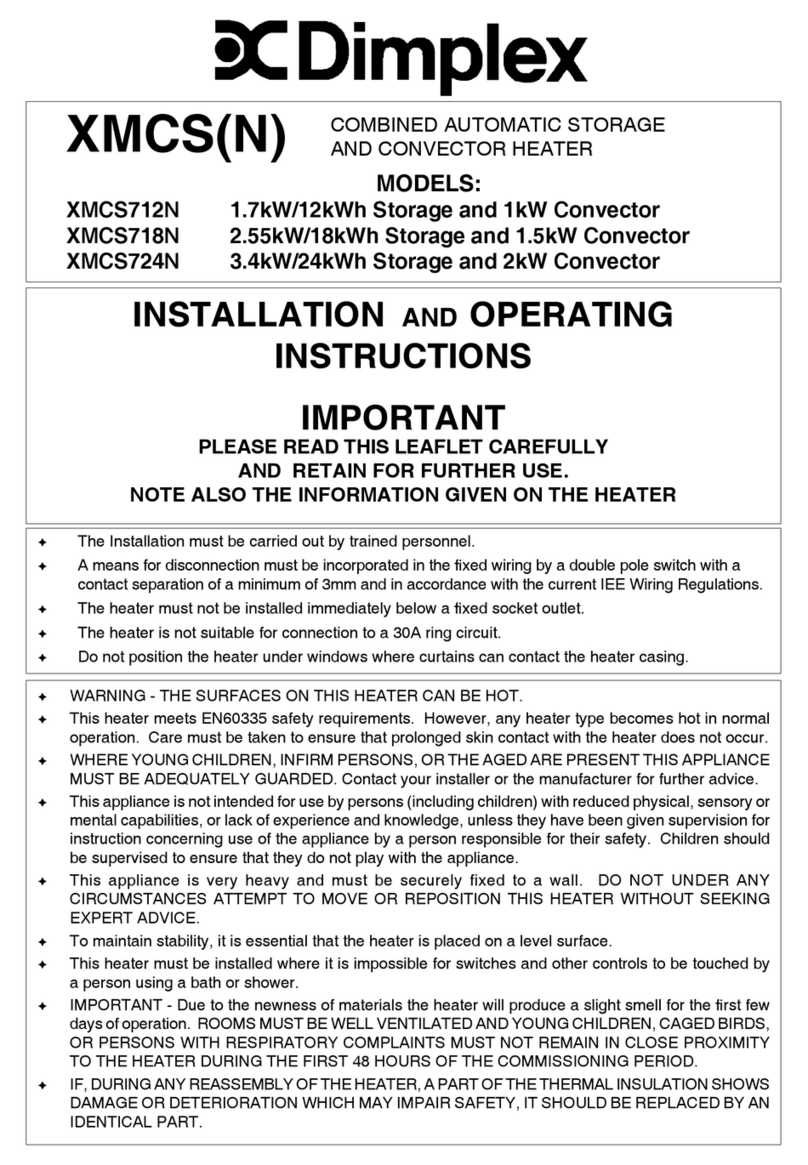 Dimplex XMCS712N User manual