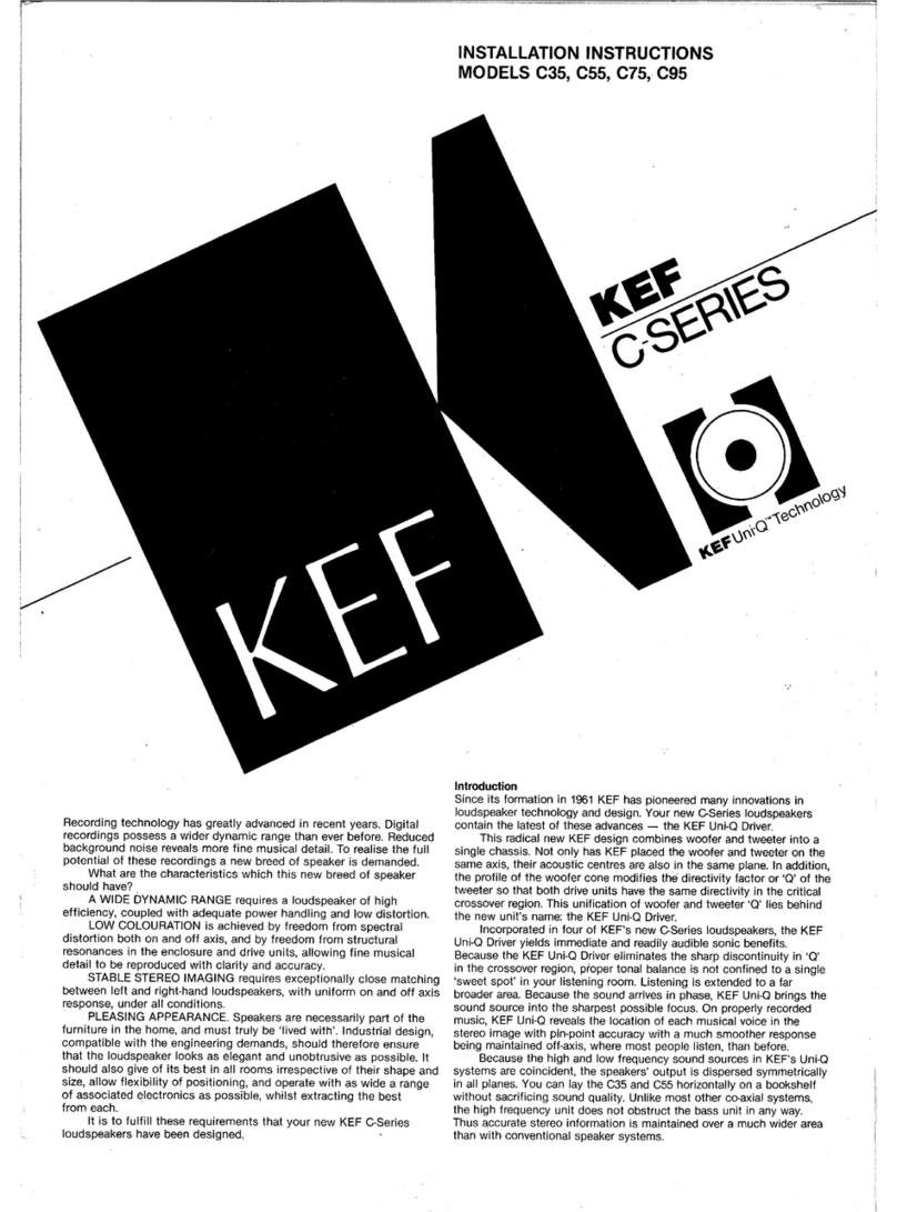 KEF C35 User manual