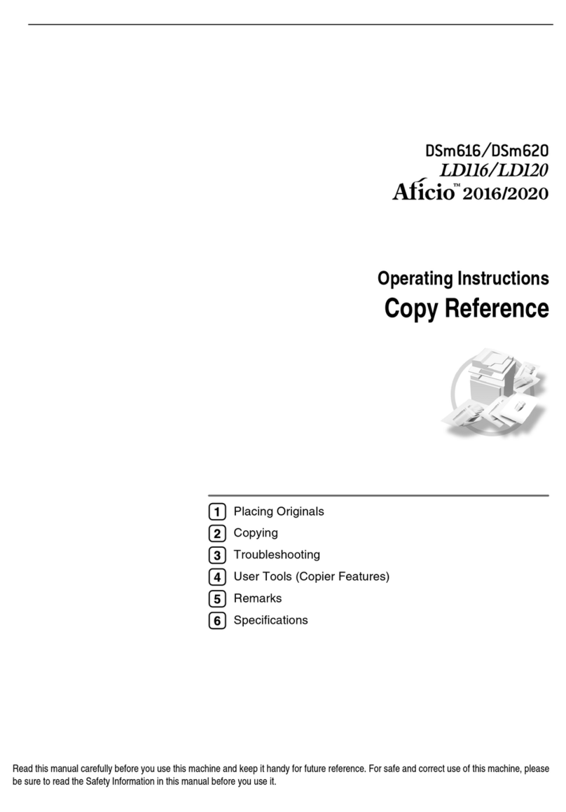 Ricoh Aficio DSm616 User manual